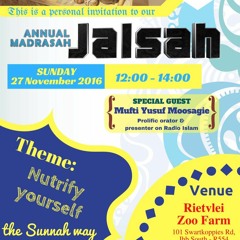 Nutrify Yourself The Sunnah Way - Mufti Yusuf Moosagie