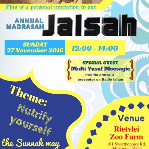 Nutrify Yourself The Sunnah Way - Mufti Yusuf Moosagie
