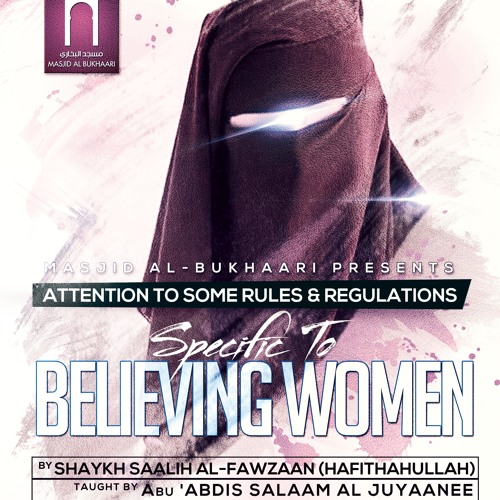 Attention To Some Rules & Regulations Specific To Believing Women Class 6