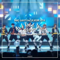 [MBC Gayo Daejejeon 2016] BTS - As I Told You (말하자면)