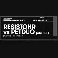 Resistohr Vs. PETDuo at A Night Called Techno at R33 Club, Barcelona, Spain - 01.01.2017