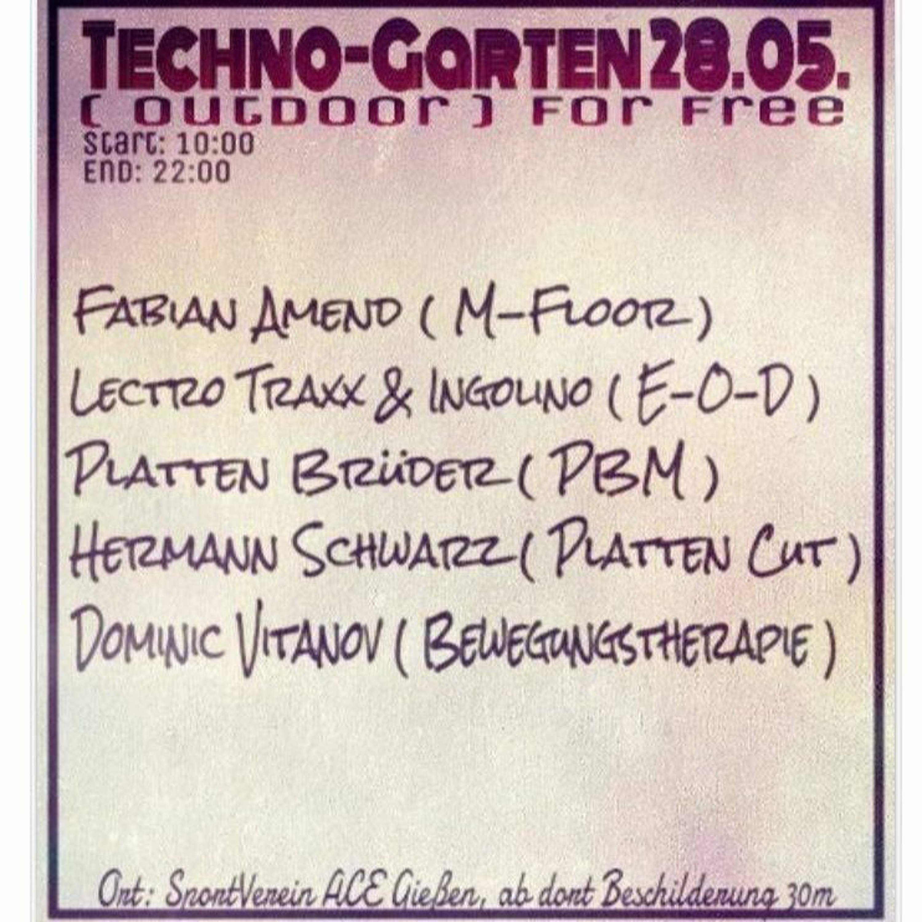 Open Air Techno Garten 2016 Mitschnitt episode artwork