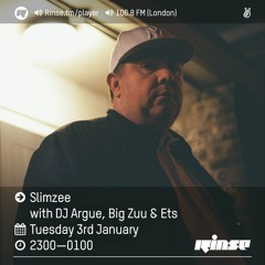 Rinse FM Podcast - Slimzee w/ DJ Argue, Big Zuu & Ets MTP - 3rd January 2017