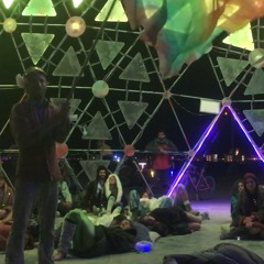 Reverbia's Radiance Dome at Burning Man 2016 - CelloJoe leads the funky force