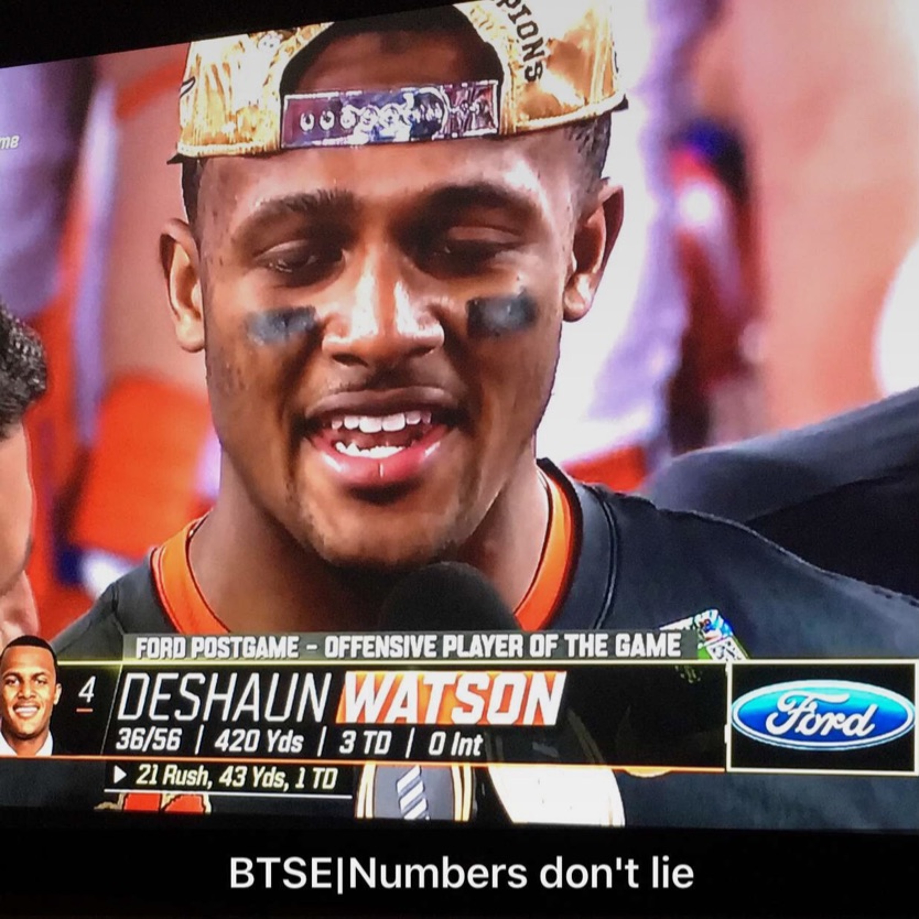 Numbers Don't Lie, a recap of the College Football National Championship Game episode artwork