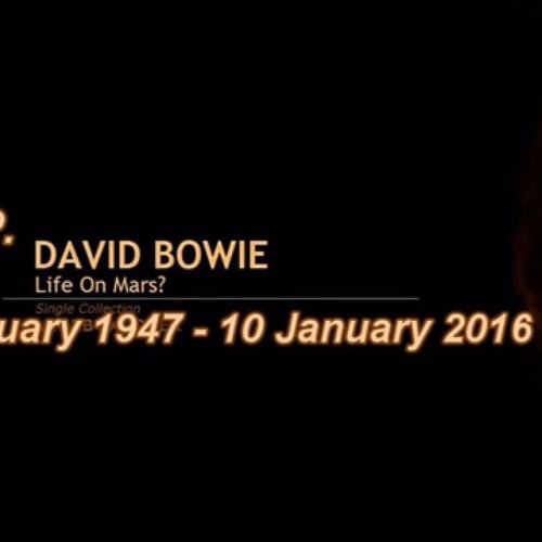 Bye Bowie (7 by Bowie, a year later)