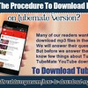 What Is The Procedure To Download MP3 Files On TubeMate Versionspeech