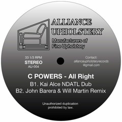 PREMIERE : C Powers - All Right (John Barera & Will Martin Remix)