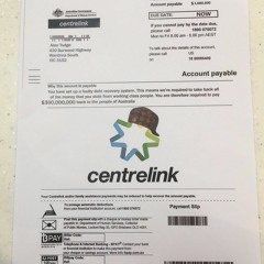 Centrelink hold music cut with #NotMyDebt messages