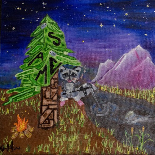 Stuck in a coons age.