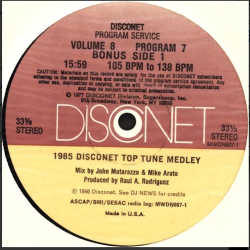 Various Artists - 1985 Disconet Top Tune Medley