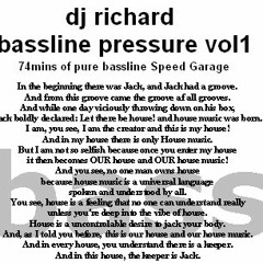 DJ Richard - Bassline Pressure Vol 1 - Speed Garage Mix 2001