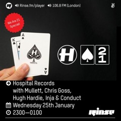 Hugh Hardie & Inja live with Hospital Records on Rinse FM 25/01/17