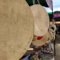 Tambores mayos, mercado de artesanías, Álamos, Sonora, Enero 2017.