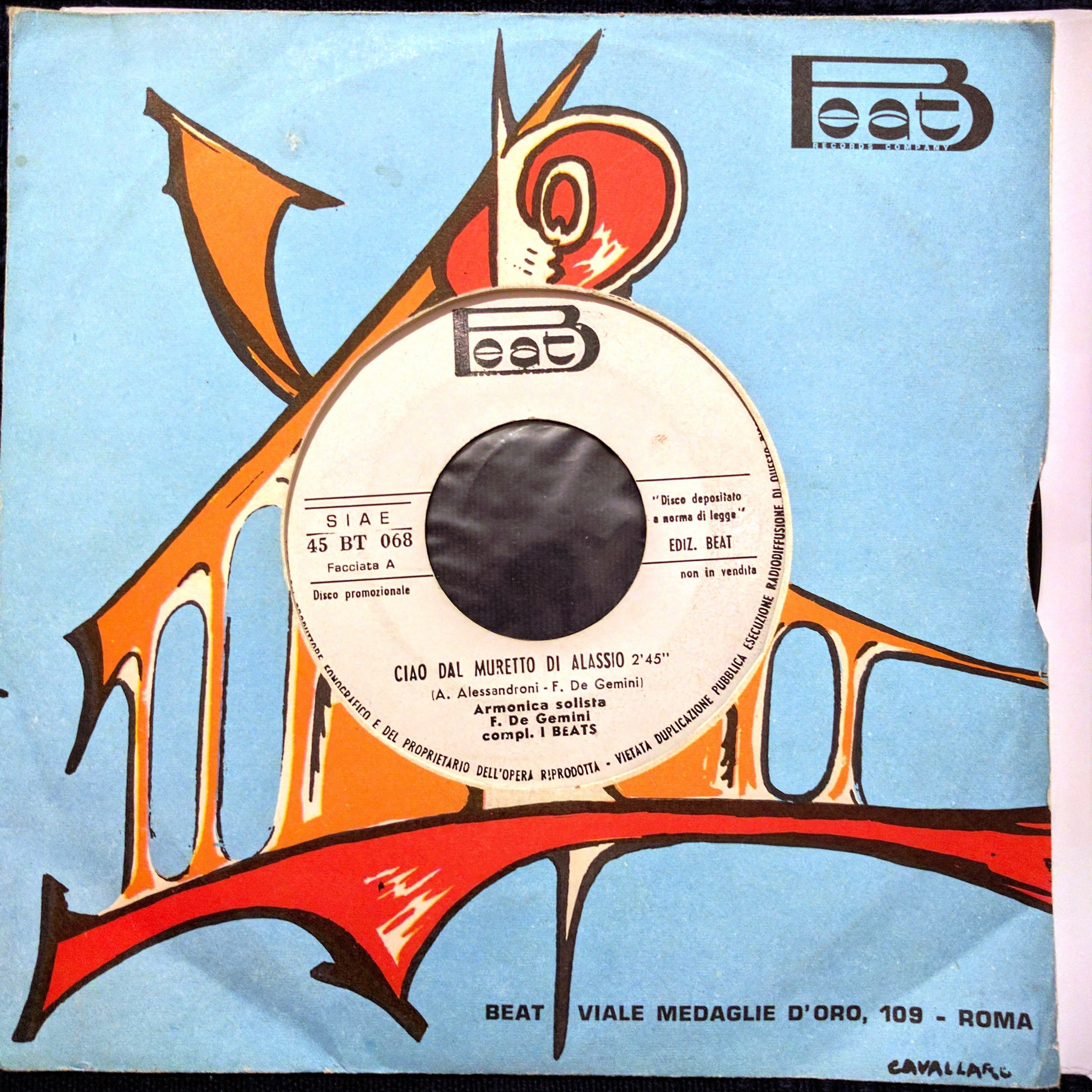 F.De Gemini & I Beats - "MARE DI ALASSIO / CIAO DAL MURETTO DI ALASSIO" - 45 Italian Library GROOVE episode artwork