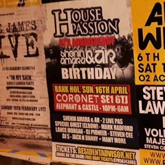 LIVE RECORDING - House Passion Easter Sun 16th April @ Coronet MIX 1