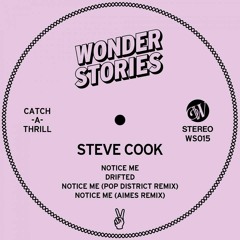STEVE COOK - NOTICE ME / DRIFTED (inc AIMES & POP DISTRICT REMIXES) - WONDER STORIES