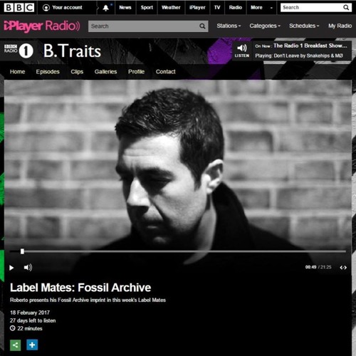 BBC Radio 1 - Label Mates - Fossil Archive Presented By Roberto