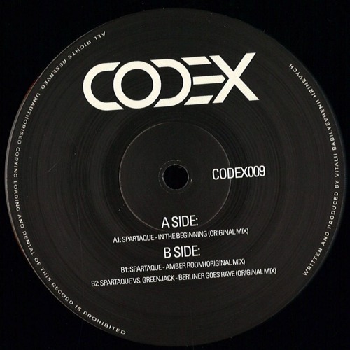 A1. Spartaque - In The Beginning (Original Mix)VINYL