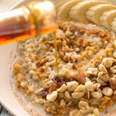 bowl of hot oatmeal