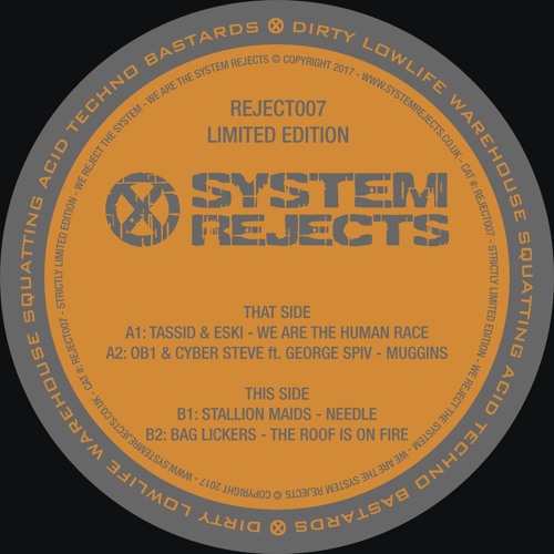 REJECT007-B2 - Bag Lickers - The Roof Is On Fire (preview)