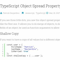 TypeScript Spread Operator