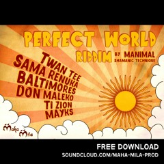 PERFECT WORLD RIDDIM [by MANIMAL] - TWAN TEE, SAMA RENUKA, TI ZION, BALTIMORES, DON MALEKO, MAYKS