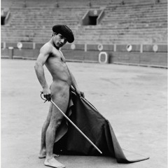 Naked bullfighter