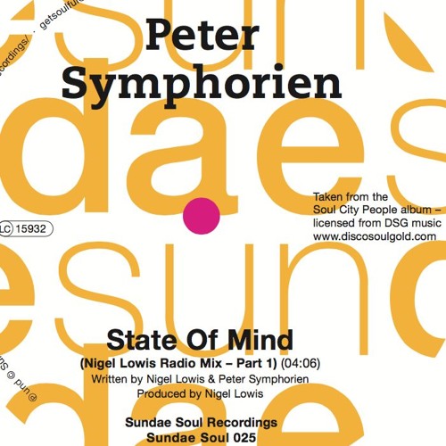 Peter Symphorien - state of mind (Nigel Lowis Mix part 1)