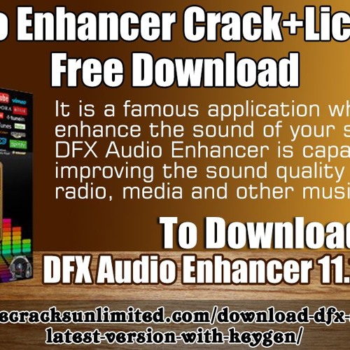 dfx audio enhancer crack dfx audio enhancer crack