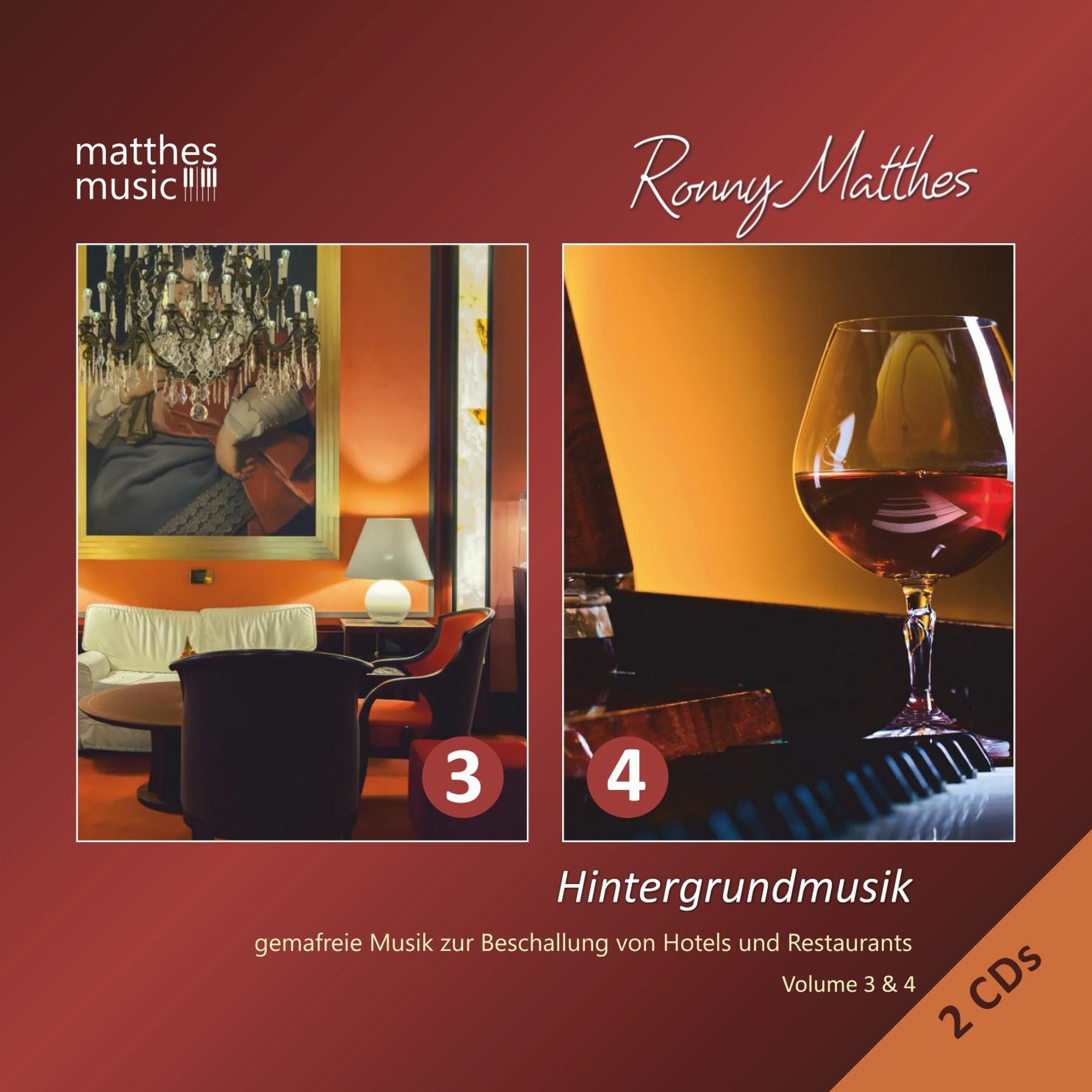 CD: Hintergrundmusik, Vol.  3 & 4 [GEMA-frei | Royalty Free Background Piano Music for Restaurants] episode artwork