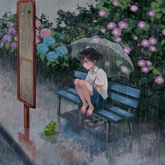 alone in the rain.