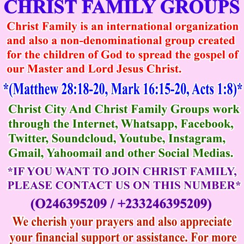 Stream CHRIST CITY & CHRIST FAMILY GROUPS by JESUS CHRIST | Listen ...