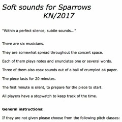 Soft Sounds For Sparrows