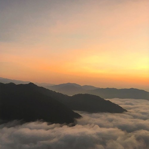 Behind Clouds - while we float into the sky