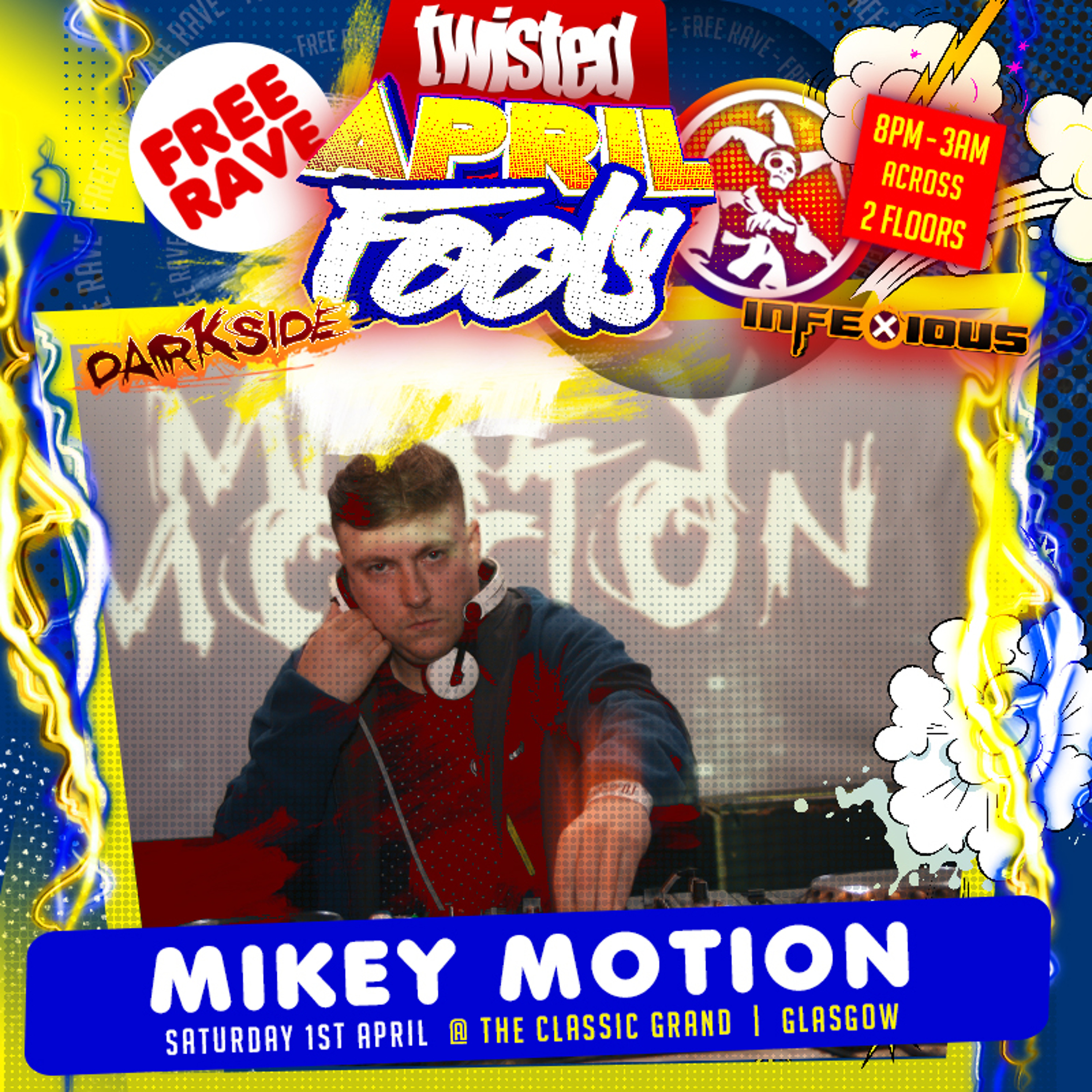 MIKEY MOTION @ Twisted Free Rave, Glasgow - 01-04-17