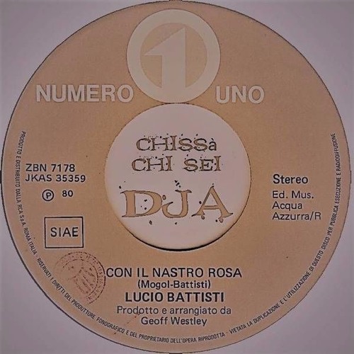Stream Lucio Battisti - Con Il Nastro Rosa (chissà Chi Sei DjA) Snippet by  Digei Antico | Listen online for free on SoundCloud