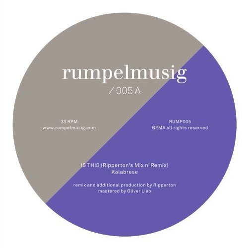 PREMIERE: Kalabrese: Is This (Ripperton's Mix n' Remix) [Rumpelmusig]