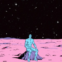 staring up at the stars at night