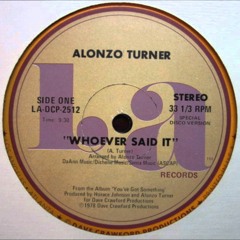 Alonzo Turner - Whoever Said It (Niles Cooper's Sunrise Miks)