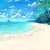 Artwork for coffee on the beach.
