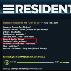 Similian - Challenger Deep (Original Mix) @Hernan Cattaneo Resident 318