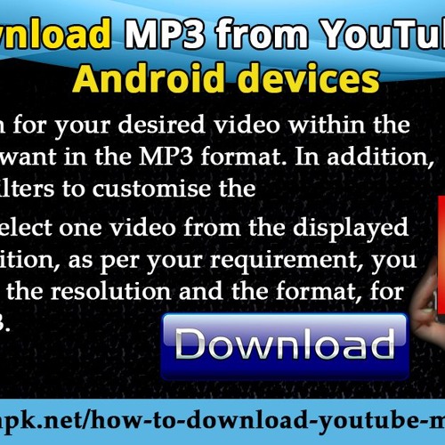 Download MP3 from YouTube on android devices.mp3