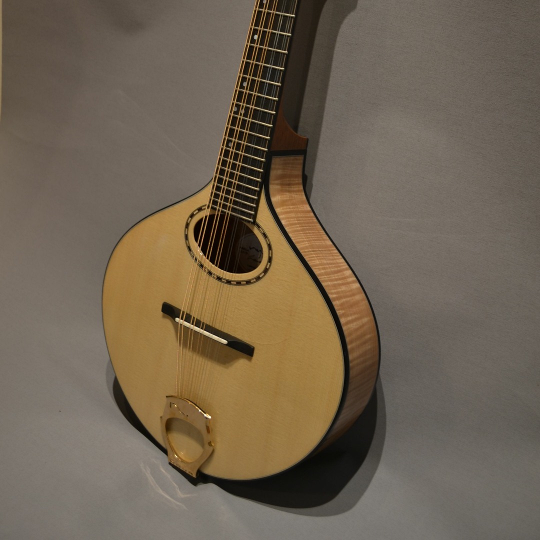 Stream Sitka spruce flat-top mini-cittern, maple body by ...