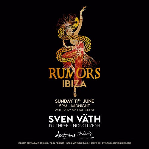 NonCitizens @ RUMORS Ibiza, Warm Up Sven Väth [11th June 2017]