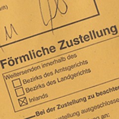 Förmliche Zustellung 2015