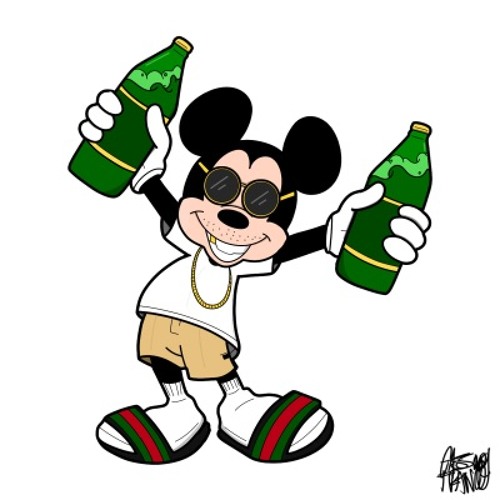 mickey mouse drawing gangster gucci drawings cartoons slides thug gangsta 40s feat rosenberg mason