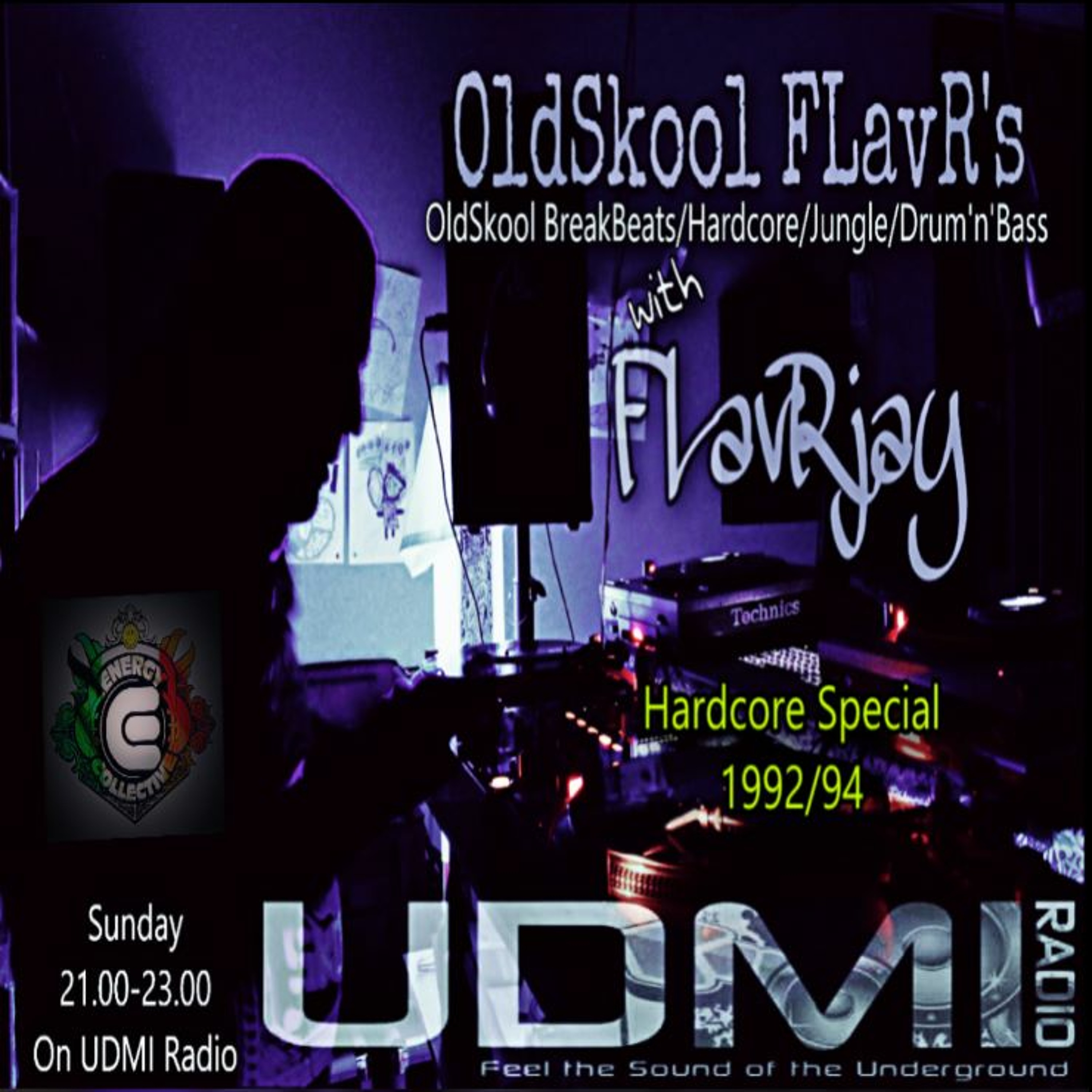 OldSkool FLavRs on UDMI Radio. Hardcore 92/94 Special episode artwork