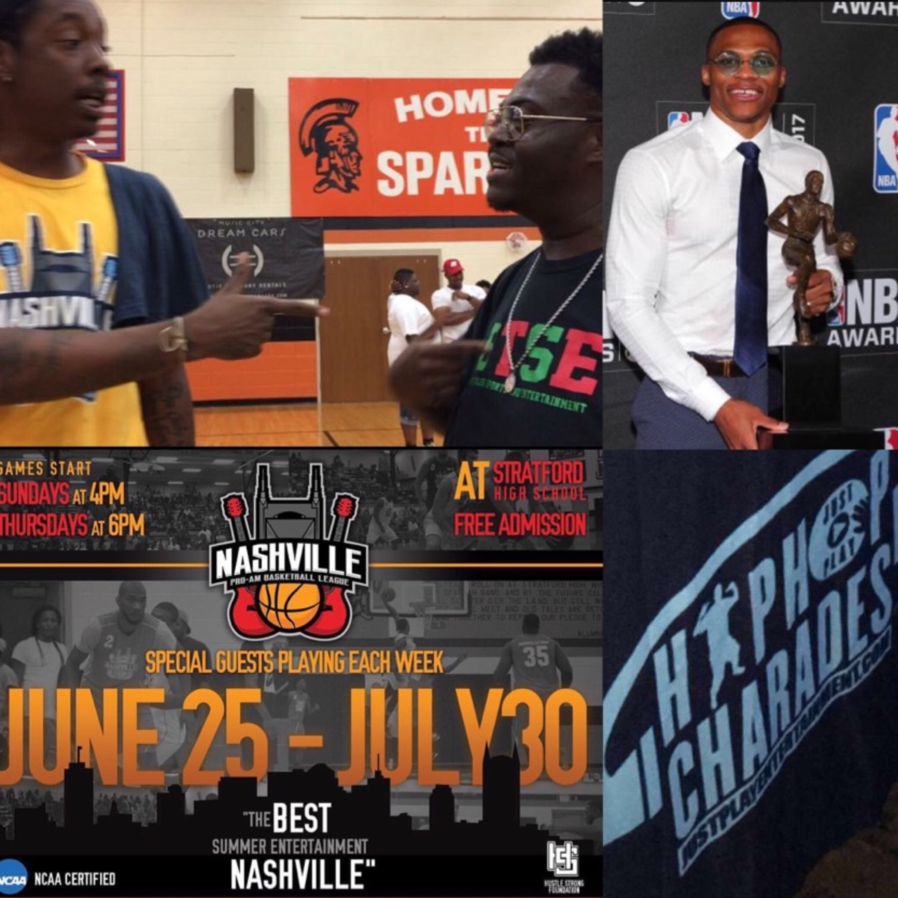 Nashville Pro-Am Opening Night/Russell Westbrook wins MVP & Lavar Ball on Monday Night Raw episode artwork
