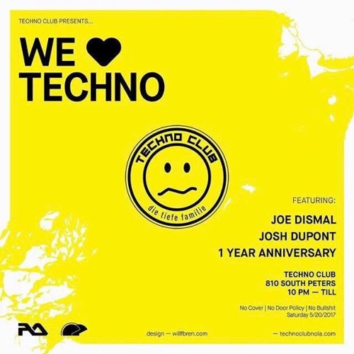 Josh Dupont @ We Love Techno in New Orleans (May 2017)